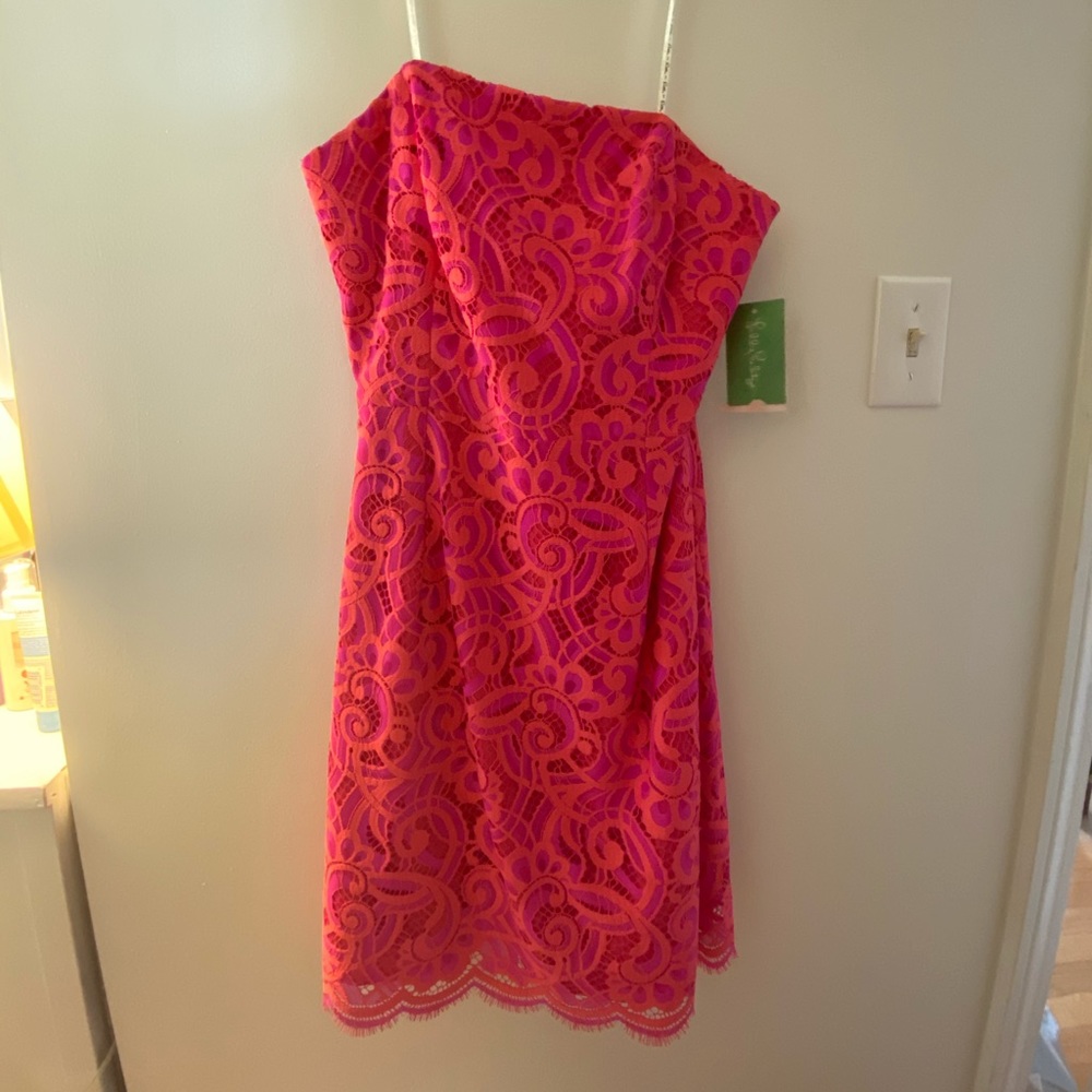Lilly Pulitzer Pink Strapless Dress BNWT